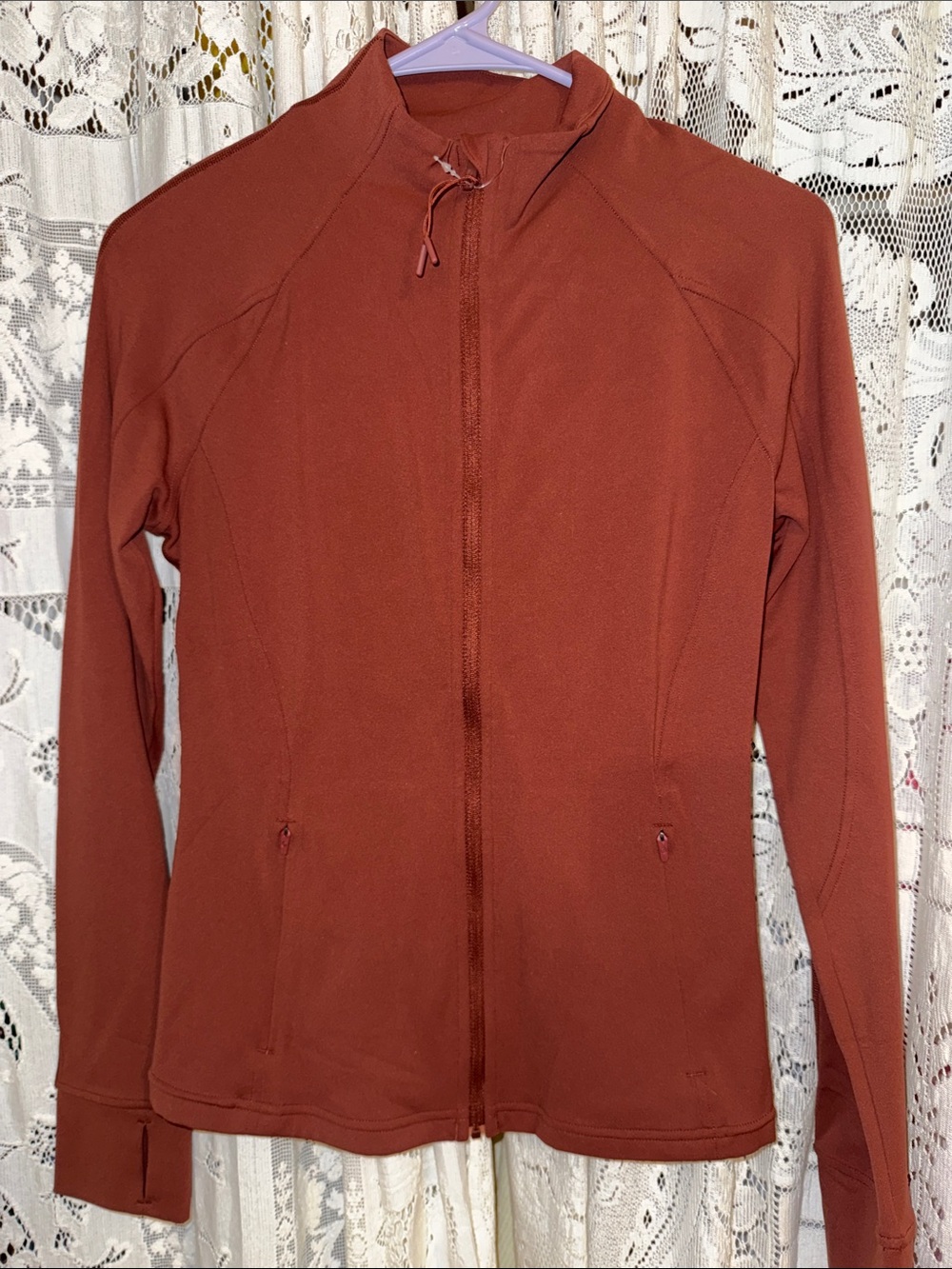CRZ YOGA Rust Full-Zip Utility Jacket
